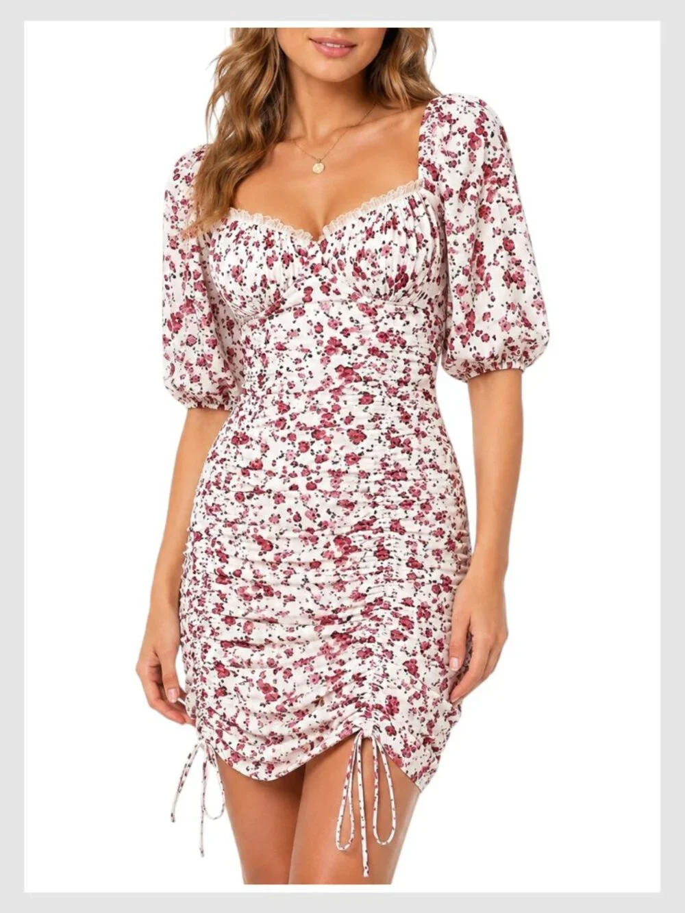 gorgeous mini dresses Spring Bloom Tied Shoulder Embellished Mini Dress Pink